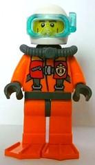 LEGO Minifigure-Coast Guard City - Diver-Town / City / Coast Guard-CTY412-Creative Brick Builders